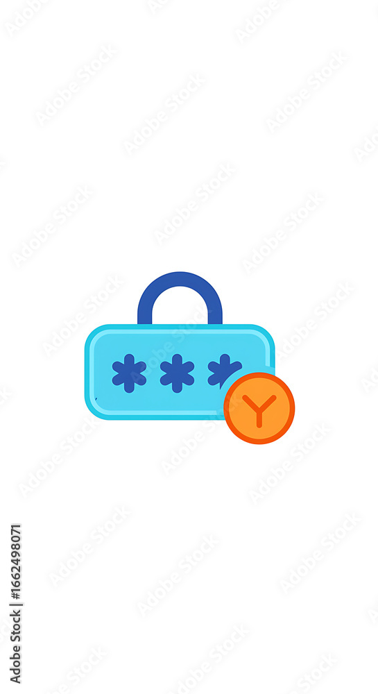 Poster digital lock security: the image encapsulates digital security with a vivid portrayal of a lock icon