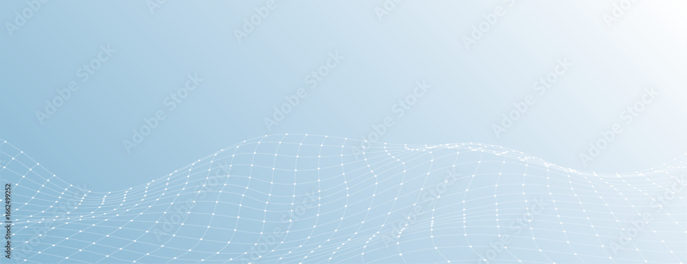 Poster light blue background with a gradient style. the background features a smooth texture with a grid pa