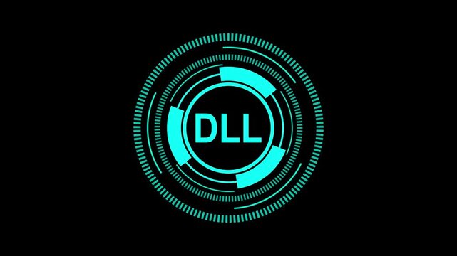 Futuristic DLL Interface with Digital Targeting Elements in 4K