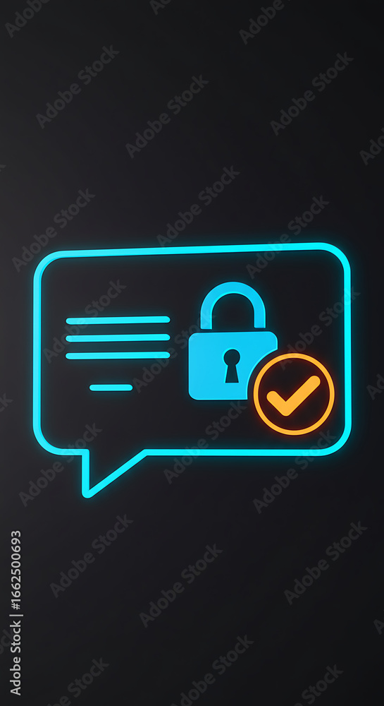 Poster secure message: the icon represents a secure message.