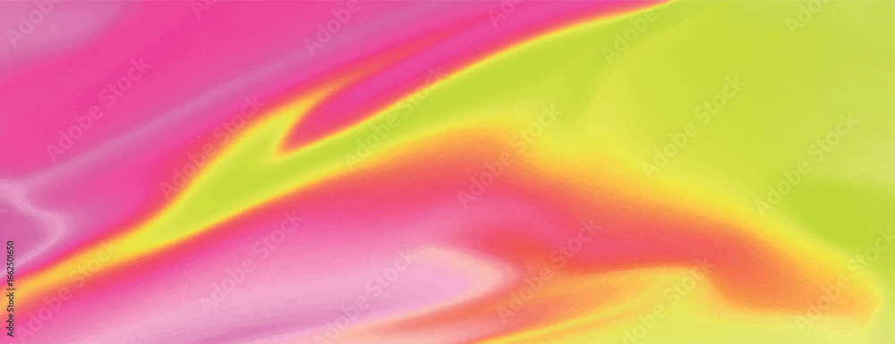 Aufkleber vibrant background with a fluid, wavy style. neon pink and yellow colors dominate the background, cr