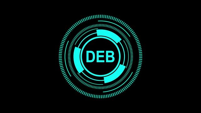 Debian Package (.DEB) Interface in 4K Resolution with Linux Installation Elements on Dark Background