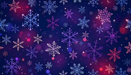 Festive snowflake pattern on a dark background