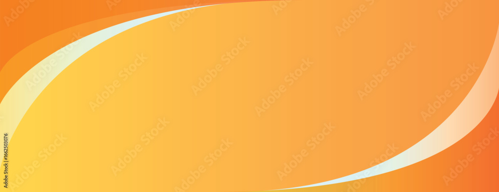 Poster abstract orange background with smooth curves. the background features a gradient of orange, creatin