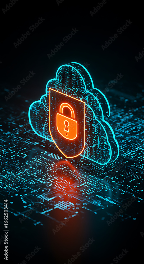 Poster digital data security: this image evokes a sense of robust digital data security, highlighting the v
