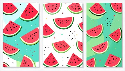 Watermelon slices pattern design