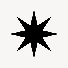 Bold black star shape vector