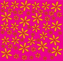 seamless floral pattern pink background