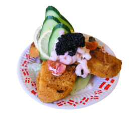 denmark smorrebrod veg salad with balck caviar 