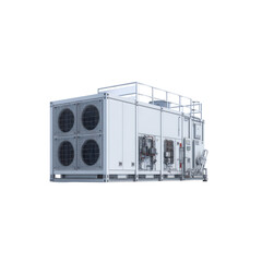 Obraz premium Industrial Air Conditioning Unit 3D Render of a Large HVAC System
