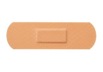 Single adhesive bandage isolated on transparent background