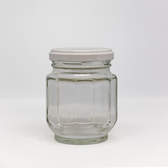 This is a photo of a glass bottle. It can be used as a background material or composite material.