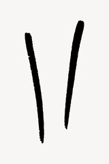 Black brushstrokes doodle clipart vector