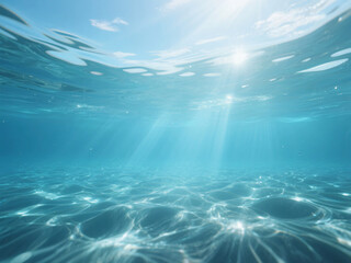 Fototapeta premium underwater with sun ray of light