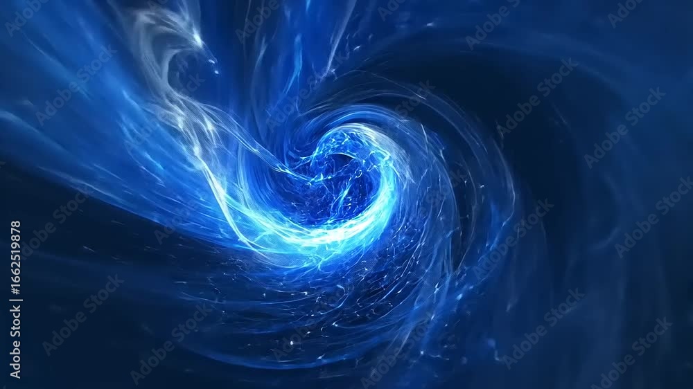 Aufkleber swirling blue vortex of energy creating a mesmerizing cosmic effect in a dark space background