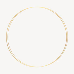 Round gold frame vector