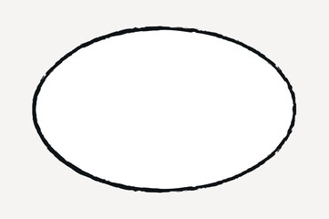 White oval collage element vector