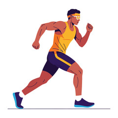 Dynamic Run: Capturing the essence of speed, energy, and athletic prowess, an athlete charges forward in a dynamic display of strength and determination.