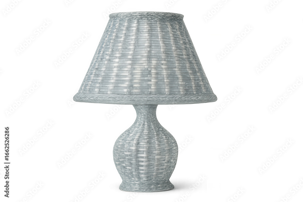 Poster vintage wicker table lamp casting warm light, creating inviting atmosphere with rustic texture again