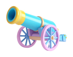 3D Pastel Fireworks Toy Cannon