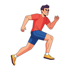 Vigorous Sprint: A determined figure in activewear sprints with passion, capturing the energy of movement and competition.