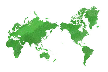 手書き風の世界地図のイラスト