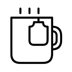 Outline tea mug icon
