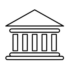Outline courthouse icon