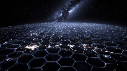 Futuristic Hexagon Grid: Abstract Technology Background