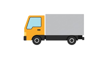 Fototapeta premium Delivery Truck Icon Simple Flat Design for Logistics and Transportation