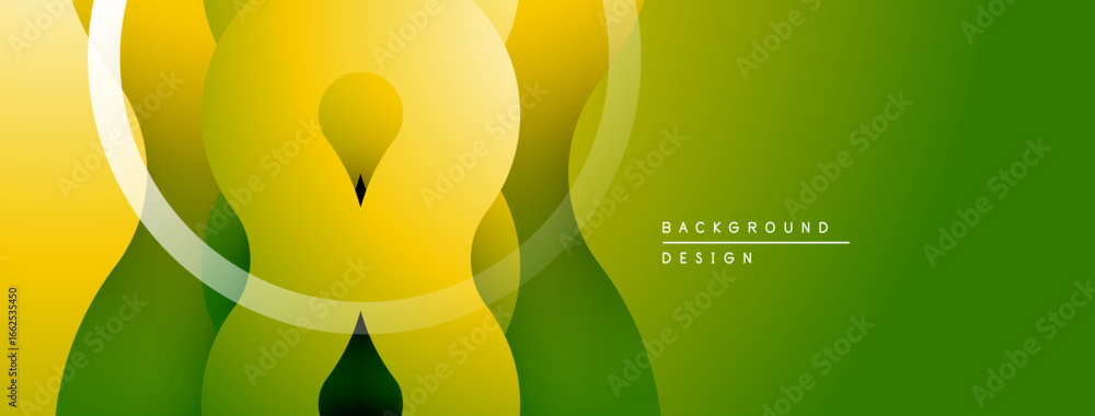 Aufkleber abstract gradients overlap, creating dynamic visual flow. yellows, greens dominate composition. mode