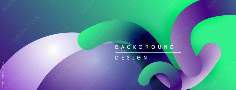 Poster abstract fluid shapes, vibrant gradients. modern design elements create dynamic visual experience. p
