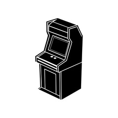 arcade machine silhouette black design