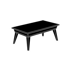 coffee table silhouette vector design