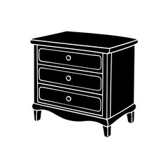 dresser drawer silhouette vector design