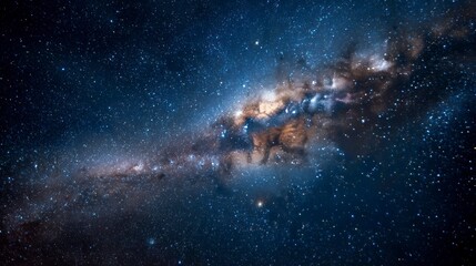 Obraz premium Vast and Colorful Galaxy in Deep Space with Starry Background