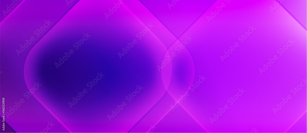 Poster abstract purple gradients form geometric shapes. soft light creates flowing, luminous patterns. mini