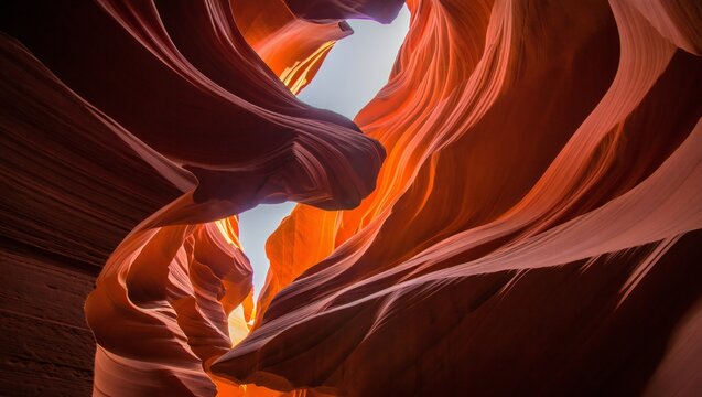 Nature Background Stunning Antelope Canyon Arizona Red Rock Formations Natural Light Swirling Sandstone Walls
