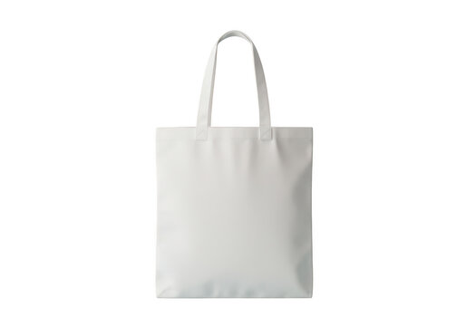 White canvas tote bag isolated on transparent background
