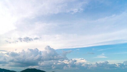 Fototapeta premium Cloudscape with a light blue sky
