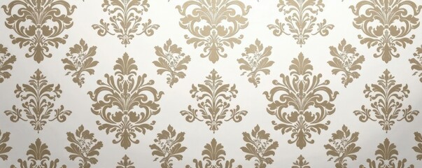 Elegant white damask tapestry with retro baroque floral pattern, vintage floral, vintage, classic