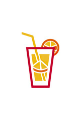 Colorful orange juice illustration