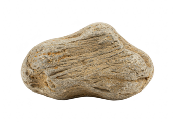 A single stone isolated on transparent background