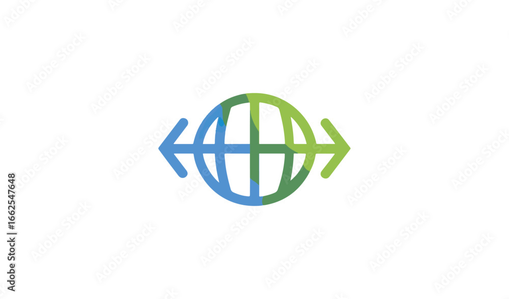 Poster global connectivity icon design element