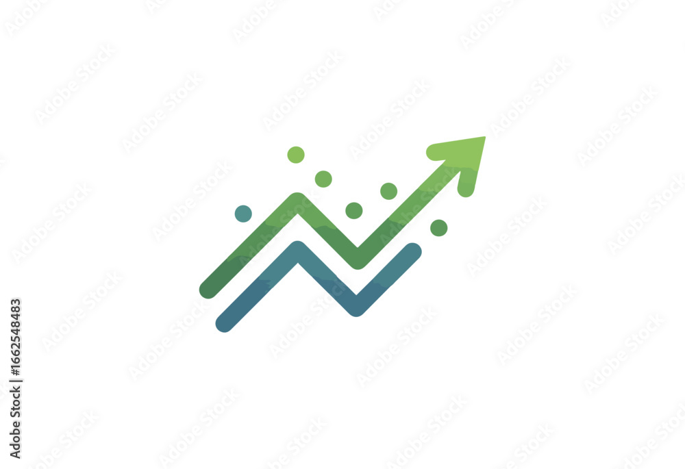 Poster abstract upward trending graph design