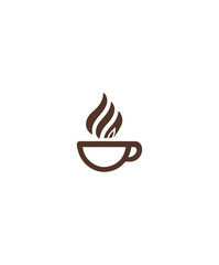 Hot coffee cup graphic design