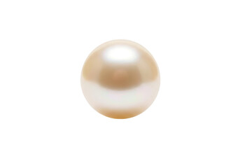 Single lustrous pearl isolated on transparent background
