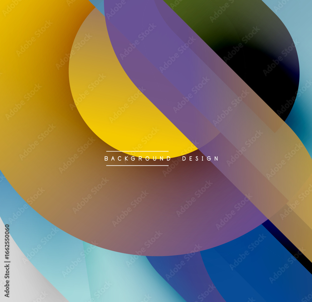 Aufkleber abstract layers overlap, creating vibrant color gradients. design features smooth transitions, moder