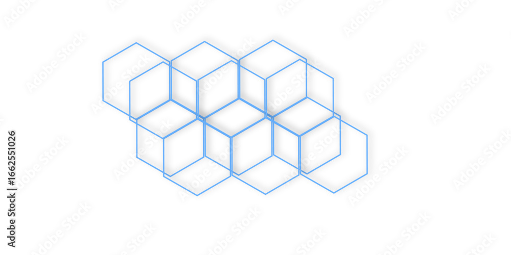 Poster abstract geometric technology colorful hexagon polygonal honeycomb luxury pattern vector background.