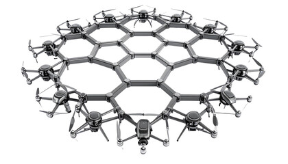Futuristic Drone Network in a Hexagonal Configuration Design